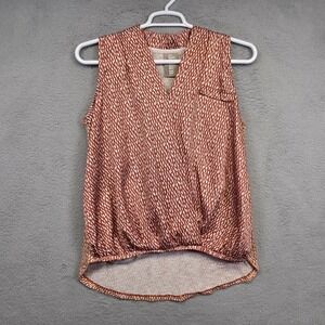 Dolan Left Coast Top Womens M Satin Draped Relaxed Preppy Lined‎ Anthropologie